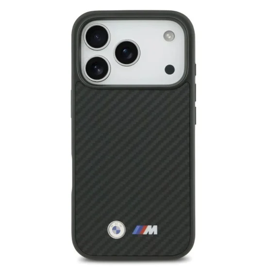 Bmw Iphone 17 Pro Case &ndash; Kevlar Magsafe With Metal Logo - Black